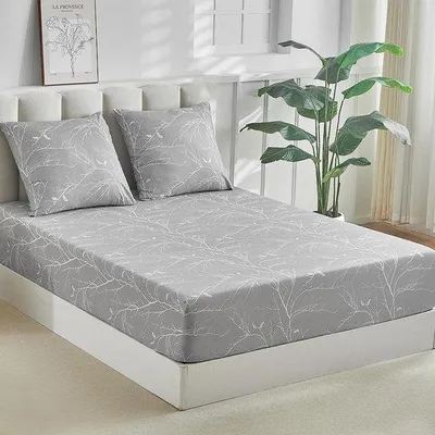 Obrázek produktu pro Unyqoos® prostěradlo na napínací rošt 180x200 cm – měkká mikrovlákna, výška rohů 35 cm, včetně 2 povlaků na polštáře 65x65 cm pro dvojlůžko