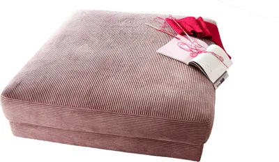 Produktbild von KAWOLA Big Hocker MADELINE Polsterhocker Cord rosa