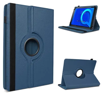 Produktbild von Tablet Hülle für Telekom T Tablet Tasche Schutzhülle Case 360 Grad Drehbar CoverFarbe 360 Uni:Blau