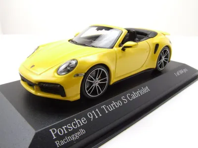 Produktbild von Porsche 911 992 Turbo S Cabrio 2019 gelb Modellauto 1:43 Minichamps