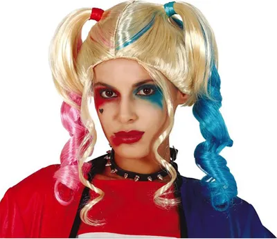 Obrázek produktu pro Děsivá paruka pigtails Halloween 2026 červená