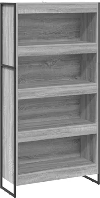 Immagine prodotto di vidaXL Libreria 2 pezzi Grigio Sonoma 80 x 30 x 155 cm Materiale a base di legno