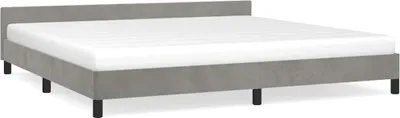 Obrázek produktu pro vidaXL Rám postele bez matrace světle šedý 200x200 cm sametový