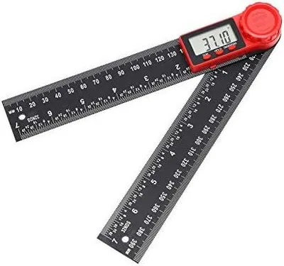Produktbild von Digitaler Winkelsucher 8" 200mm, Kohlenstoff-Faser 0-360° Elektronischer Neigungsmesser Goniometer Winkelmesser Winkellineal Messwerkzeug mit LCD Display für Holzbearbeitung Maschinenbau
