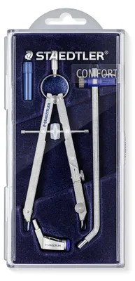 Produktbild von STAEDTLER Mars comfort 551 Präzisionszirkel, Verlängerungsstange, Universaladapter und Ersatzteildose
