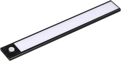 Produktbild von USB-aufladbare LED-Lichtleiste 60cm 2,5W Schwarz mit Bewegungsmelder - Neutralweiß 4000K - 5500K