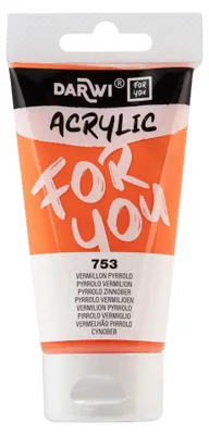 Produktbild von Acrylfarbe DARWI Acryl 75 ml - Pyrrol-Zinnober