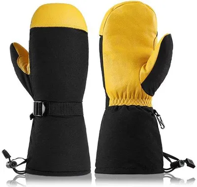 Immagine prodotto di Guanti invernali taglia XL, imbottiti, impermeabili, resistenti al freddo, unisex, compatibili con i touchscreen, guanti caldi