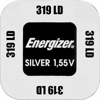 Produktbild von Energizer 319BP, Siler-Oxid (S), Button/coin, 1.55V, 2,7 mm, 5,8 mm, 0,31g