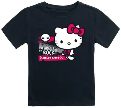 Produktbild von Hello Kitty T-Shirt Uni I`m about to rock schwarz 164