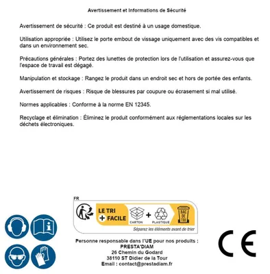 Image de Porte Embout de Vissage Magnétique 1/4" - D-Work