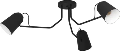 Produktbild von LORETO Wand-/Deckenleuchte Lampe Beleuchtung - H35,5 x Ø114,5 cm - schwarz, weiß - 3X25W exkl. - IP20