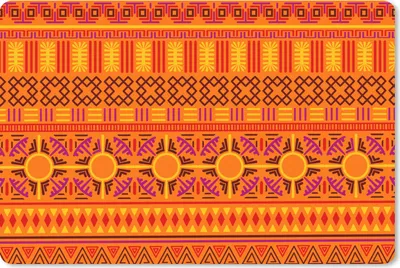Produktbild von MuchoWow® Schreibtischunterlage Muster - Orange - Sonne 60x40 cm - XXL Mauspad - Großes Mauspad