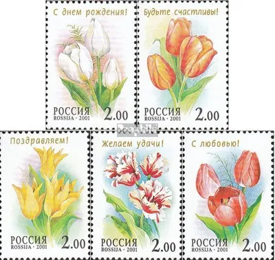 Produktbild von Briefmarken Russland 2001 Mi 889-893 (kompl.Ausg.) postfrisch Tulpenzüchtungen