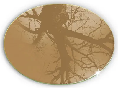 Produktbild von Grabkerze Untersetzer Glastafel Gummifüße Motiv - 40 cm - Beige Farbe
