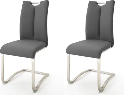 Produktbild von Schwingstuhl Esszimmerstuhl Küchenstuhl Schwinger Stuhl "Kerrin I" (2-er Set) Grau
