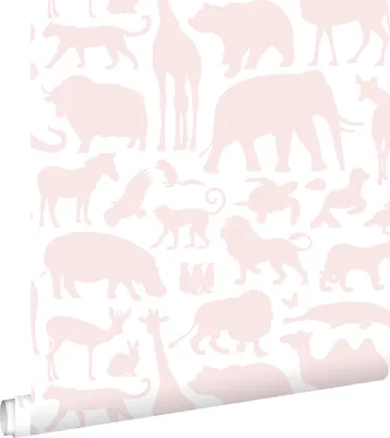 Immagine prodotto di ESTAhome carta da parati animali rosa tenue 53 cm x 10.05 m