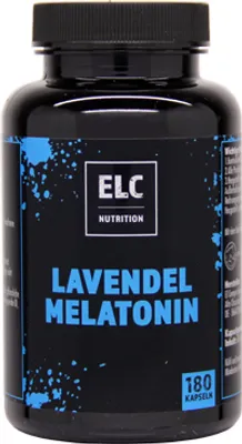 Produktbild von ELC Nutrition Lavendel Melatonin 180 Kapseln | Lavendel Pulver | Melissenblatt | Nahrungsergänzungsmittel | Supplements
