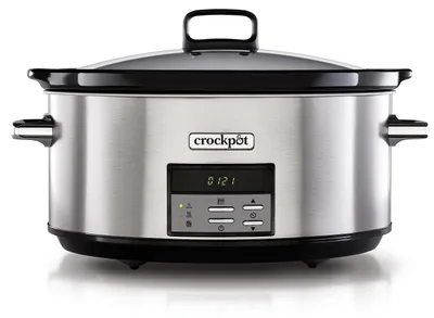 Produktbild von Crock-Pot CSC063X, 7,5 l, Schwarz, Edelstahl, Tasten, Berührung, 10 Person(en), 20 h, Glas