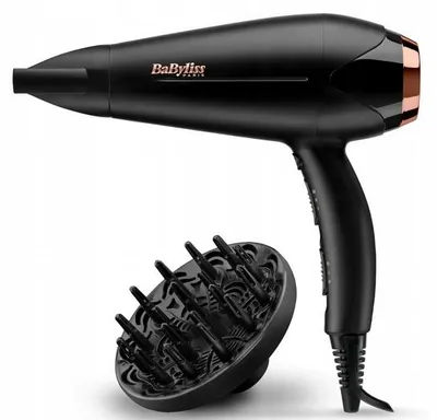 Haartrockner Babyliss D570de 2200 W Ionenfunktion Zwei Aufsätze Diffusor