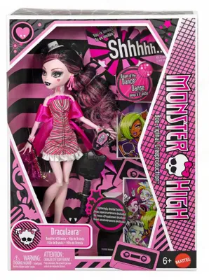 Produktbild von Monster High Mitternachtsparty Puppe, Draculaura Neuauflage mit Zubehörteilen wie Fotos und einer Einladung, Modepuppe, Weiblich, 6 Jahr(e), Junge/Mädchen, 285,7 mm, Mehrfarbig
