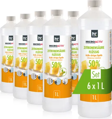 Produktbild von 6x 1 L Microactiv® Zitronensäure 50% flüssig
