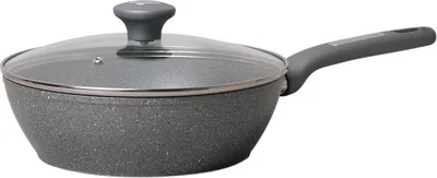 Produktbild von KAMILLE Pfanne MARCOS Granitpfanne 24 cm Induktion Wokpfanne Antihaft-Pfann Bratpfanne mit Deckel