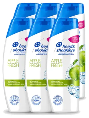 Obrázok produktu pre 6 ks šampónu Head & Shoulders Apple Fresh proti lupinám - 1 liter - výhodný balík
