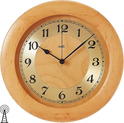 Produktbild von AMS Funk-Wanduhr, Funkwerk, D28x5cm, 5809/16