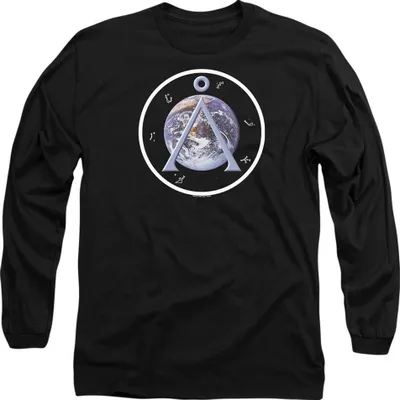 Image de Stargate SG-1 - T-shirt Homme/Femme Unie, Manches Longues TV21783 (XXL) (Noir)
