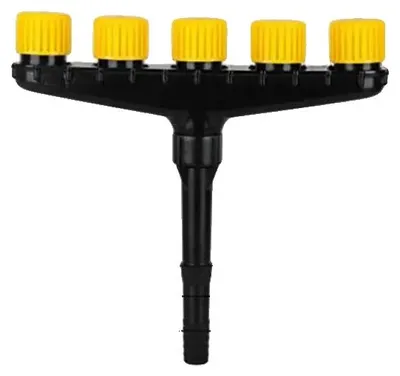 Immagine prodotto di Ugello di irrigazione, portata di spruzzo regolabile, struttura in plastica resistente, 5 ugelli