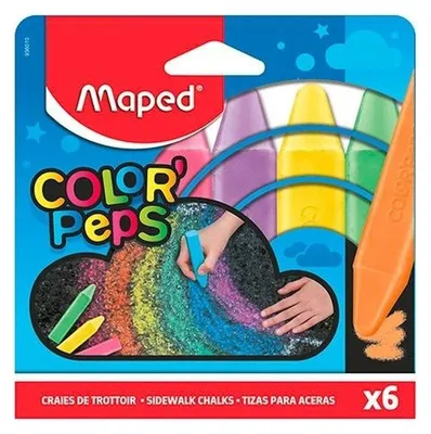 Productafbeelding van Maped 936010 Maped wegkrijt COLOR'PEPS, doos met 6 stuks
