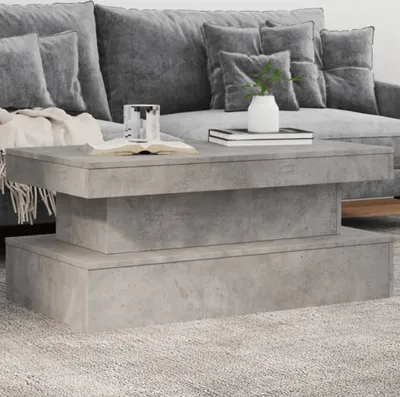 Produktbild von vidaXL Couchtisch mit LED-Leuchten Betongrau 90x50x40 cm
