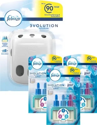 Produktbild von Febreze 3Volution Duftstecker & 3 x Flacon Lenor Aprilfrisch je 20ml