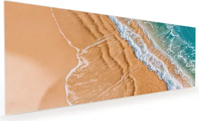 Produktbild von Küchenrückwand Spritzschutz Glas mit Motiv Wellen am Strand 40 x 40 cm
