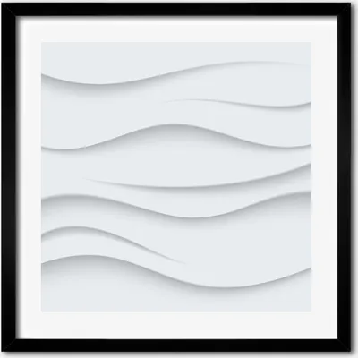 Produktbild von Bild - 50 cm x 50 cm - MDF - Rahmen, Wandkunst - Wellen Abstraktion