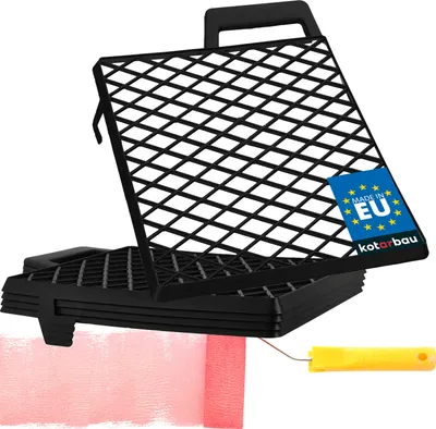 Immagine prodotto di KOTARBAU® Set di 5 griglie raschianti in plastica 265x300 mm zincate per l'utilizzo di rulli per verniciatura