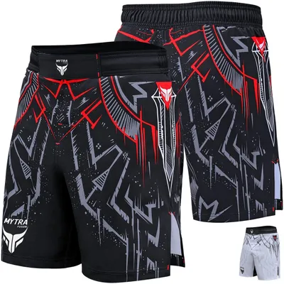Imagen del producto de Pantalones cortos de MMA para hombre, ideales para kickboxing y entrenamiento