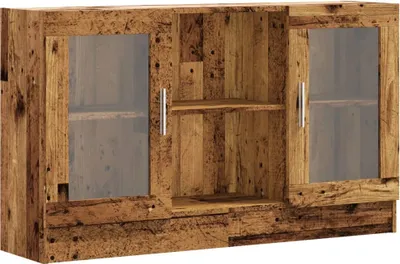 Image de vidaXL Sideboard imitation vieux bois 120x30,5x70 cm Bois composite