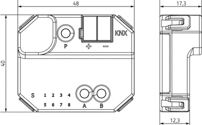 Produktbild von THEBEN AG Theben KNX Medienkoppler TP-RF KNX UP-Medienkoppler TP-RF 9070868