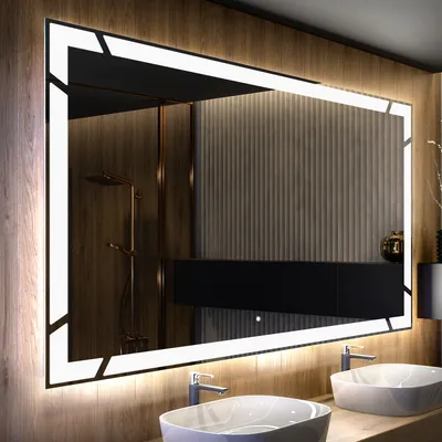 Produktbild von Artforma Badspiegel 140x70 cm - mit LED Beleuchtung - LED Farbe Kaltweiß 7000K - Individuell Nach Maß - Beleuchtet Wandspiegel Lichtspiegel Badezimmerspiegel | Lichtschalter: Touch Schalter |LED126