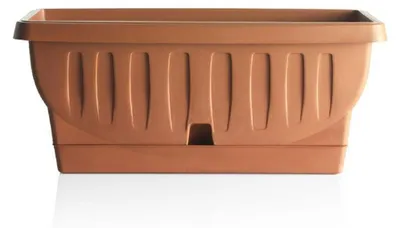 Produktbild von BAMA NATURA Pflanzkasten mit Wasserreservoir 2er-Set, 50 cm, Terrakotta