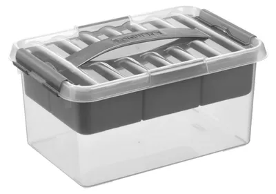 Produktbild von Sigma home 79200409, Aufbewahrungsbox, Metallisch, Transparent, Rechteckig, Einfarbig, 6 l, 300 mm