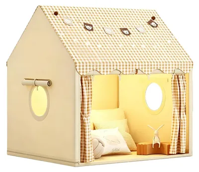 Productafbeelding van Omgoods - Kindertent voor Binnen met Gordijn en Speelhuis