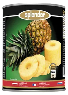 Obrázek produktu pro Ananasové plátky v lehkém sirupu 565 g