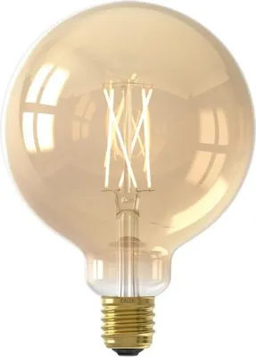 Immagine prodotto di Calex Smart LED, E27, G125, filamento d'oro, luce bianca calda, dimmerabile, app WLAN e controllo vocale