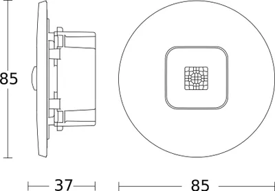 Immagine prodotto di Rilevatore di presenza Steinel a infrarossi passivi, da incasso, IP20, portata 360° max: 6 x 6 m (36 m²) 067151