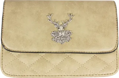 Produktbild von Gesteppte Trachten Handtasche "Anni" mit Hirsch Applikation | Sand