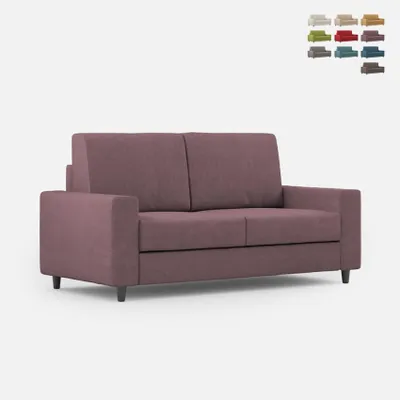Produktbild von 2-Sitzer Sofa aus Stoff 168 cm, klassisch modernes Design Sakar 140 - Lila