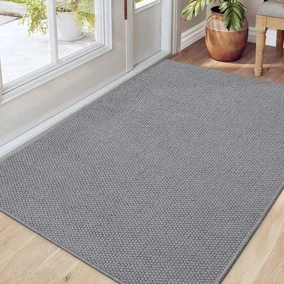 Immagine prodotto di Tappetino d'ingresso 81x122 cm, antiscivolo, grigio, lavabile